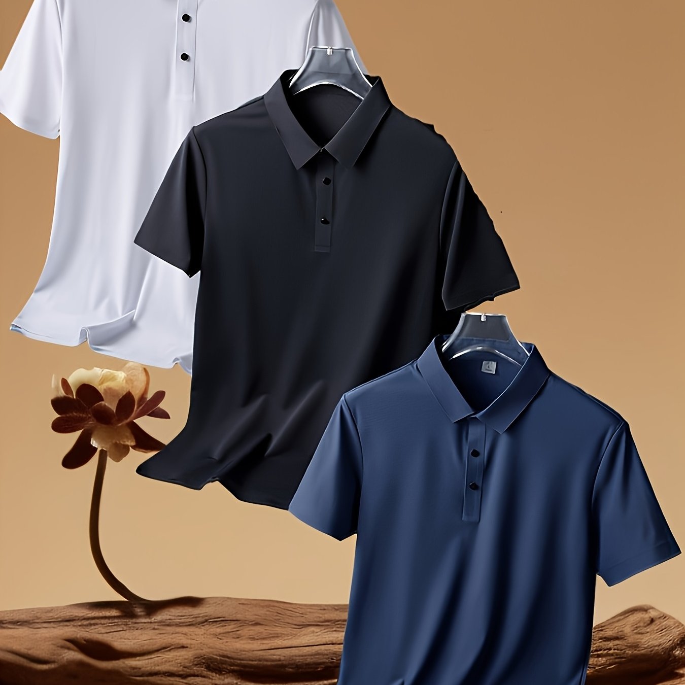 New Summer Solid Color Simple Casual Sports Polo Shirt for Men with a Collar And Short Sleeves.