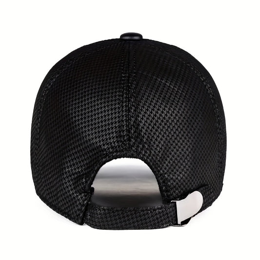 New Arrival - Stylish Plaid Baseball Cap for Women & Men | Genuine Leather Trimmed | Breathable Mesh Back | Adjustable Fit | Sun Protection | Versatile Fashion Accessory, Baseball Ca
