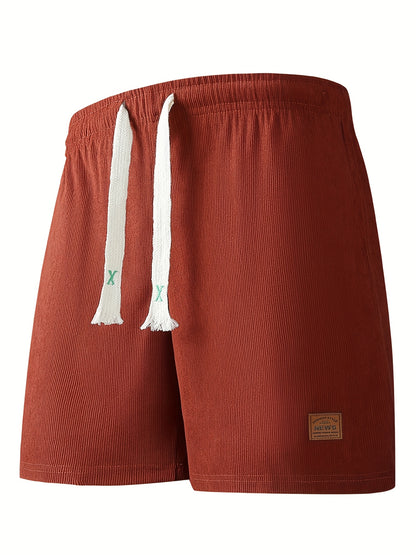 Gengyuanshi Men's Sports Shorts - Premium Fleece Elastic Drawstring Casual Pants, Breathable and Stretchy, Soft and Gentle on Light Beige, Suitable for Running, Cycling, Five-Point Shorts