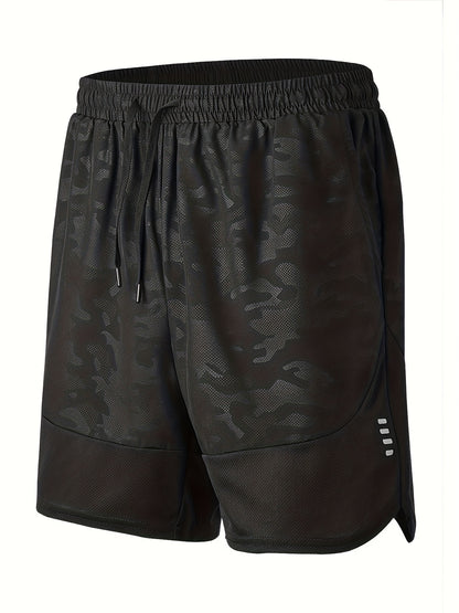Men's Athletic Shorts - Breathable Polyester, Casual\u002FSporty Style with Pockets, Machine Washable - Perfect for Summer Outings