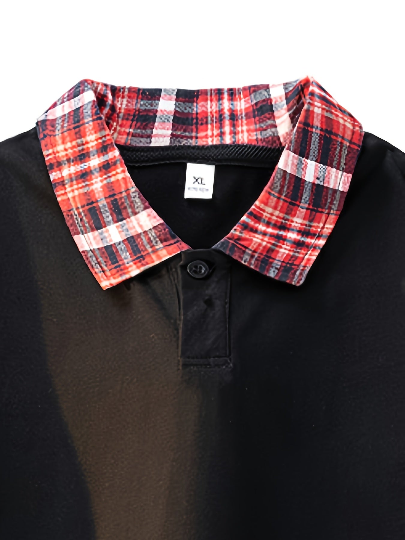 Men'S Casual Color Block Polo Shirt - Short Sleeve, Breathable Polyester, Summer Essential with Yellow and White Check Collar, Relaxed Fit for Weekend Attire, Casual Summer Shirt | Check Pattern Shirt | Polyester Fabric