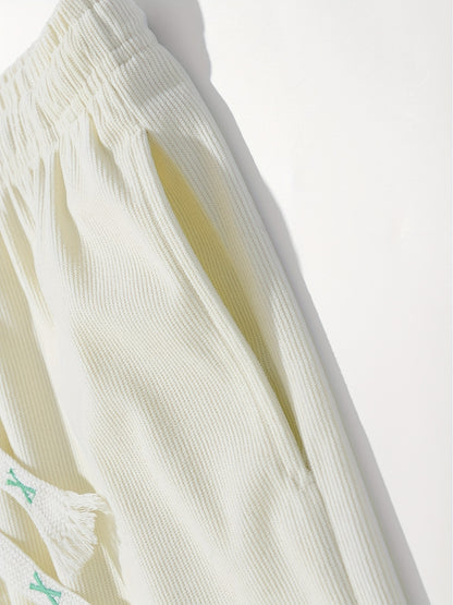 Gengyuanshi Men's Sports Shorts - Premium Fleece Elastic Drawstring Casual Pants, Breathable and Stretchy, Soft and Gentle on Light Beige, Suitable for Running, Cycling, Five-Point Shorts