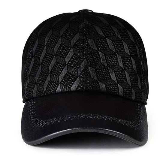Vintage Style Printed Lambskin Baseball Cap