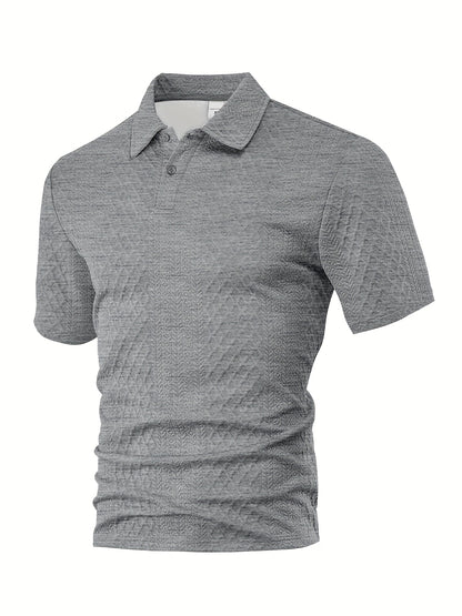 Men'S New Trendy Polo Shirt, Outdoor Casual Sports Button-Up, Striped Collared Top.