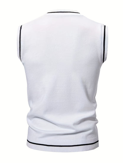 Gilet Homme Nouveau Design Maille Torsadée - Cross-Border