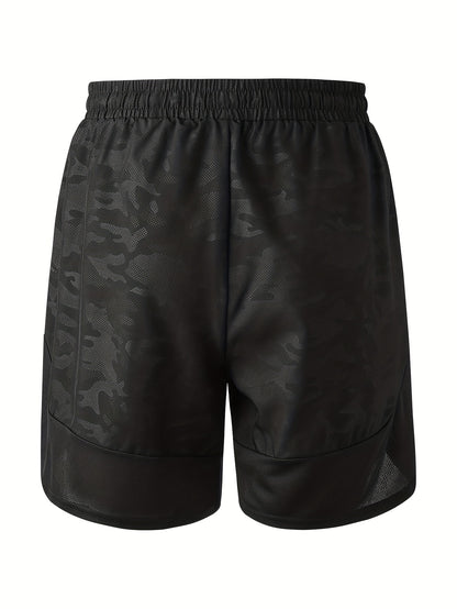 Men's Athletic Shorts - Breathable Polyester, Casual\u002FSporty Style with Pockets, Machine Washable - Perfect for Summer Outings