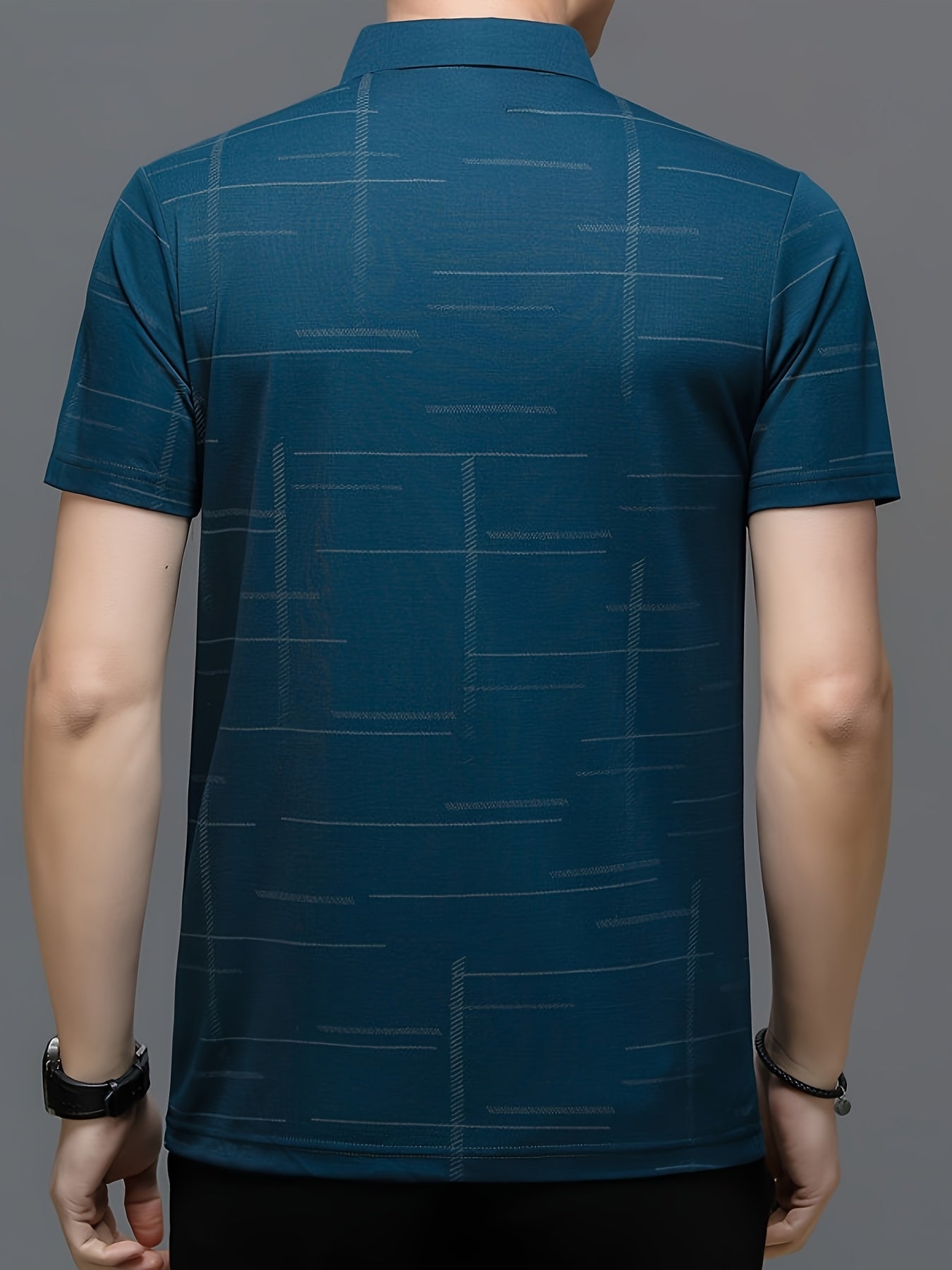 Men'S Summer Golf Shirt - Black Short Sleeve Polo with \