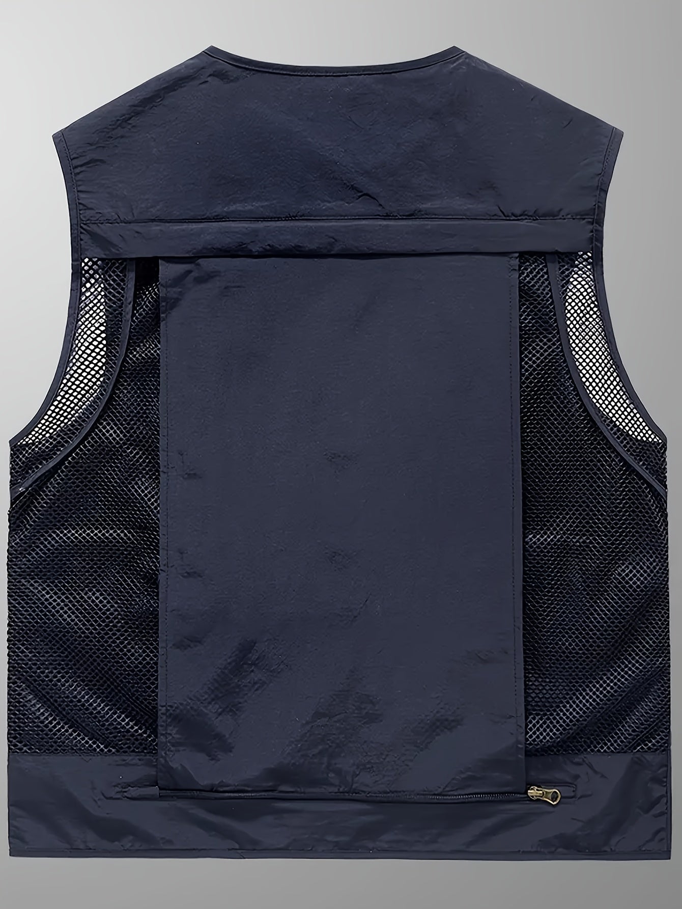 Gilet en Nylon pour Hommes | Conception à Multipoches pour Activités Extérieures | Panneaux en Maille Respirante et Poches Zippées | Polyvalent Toutes Saisons | Idéal pour la Randonnée, la Pêche & l'Entraînement | Durable & Confortable | Vert Olive