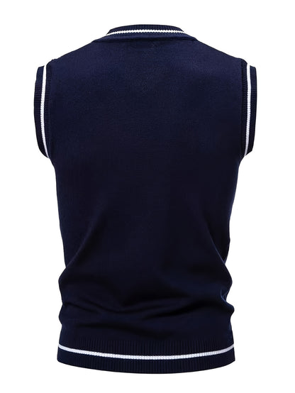 Gilet Homme Nouveau Design Maille Torsadée - Cross-Border