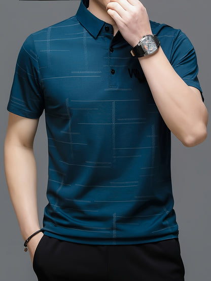 Men'S Summer Golf Shirt - Black Short Sleeve Polo with \