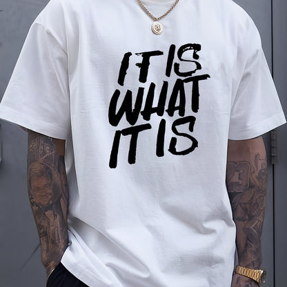 Men's 100% Cotton Casual Graphic T-Shirt - \