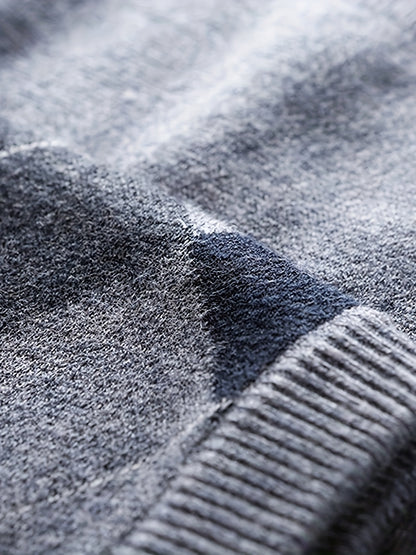 Gilet Tricoté à Col en V pour Homme - Pull Sans Manches Toutes Saisons, Polyvalent pour Tenue Décontractée, Bureau et Mariage - Lavable en Machine, Coupe Régulière, Élasticité Moyenne, Noir