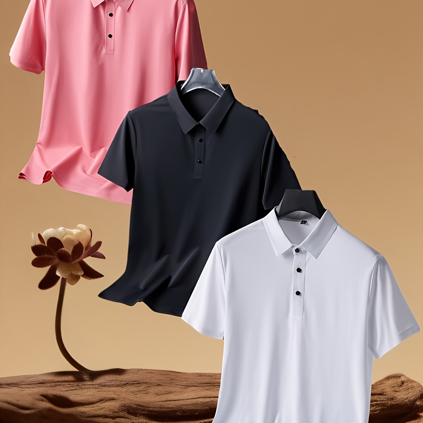 New Summer Solid Color Simple Casual Sports Polo Shirt for Men with a Collar And Short Sleeves.