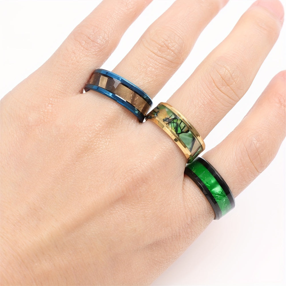 20\u002FPack Fashion Casual Trend Stainless Steel Men And Women Mixed Rings, Daily And Party Rings, Accessories, Jewelry Rings