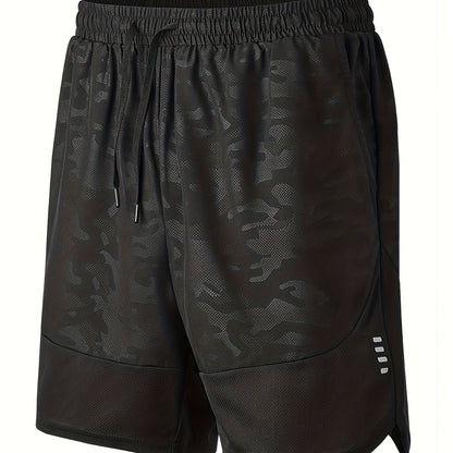 Men's Athletic Shorts - Breathable Polyester, Casual\u002FSporty Style with Pockets, Machine Washable - Perfect for Summer Outings
