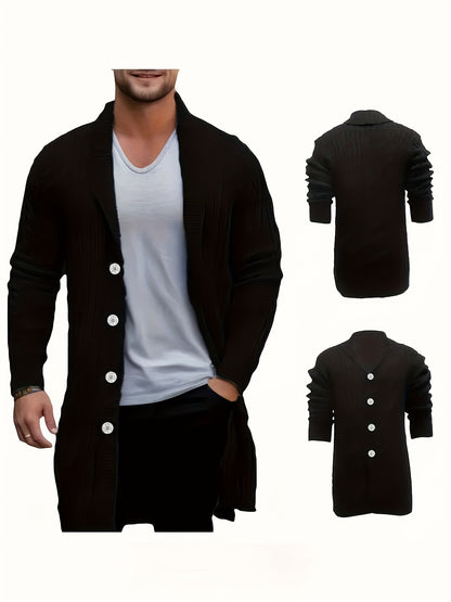 Gilet Tricoté à Col en V pour Homme - Pull Sans Manches Toutes Saisons, Polyvalent pour Tenue Décontractée, Bureau et Mariage - Lavable en Machine, Coupe Régulière, Élasticité Moyenne, Noir