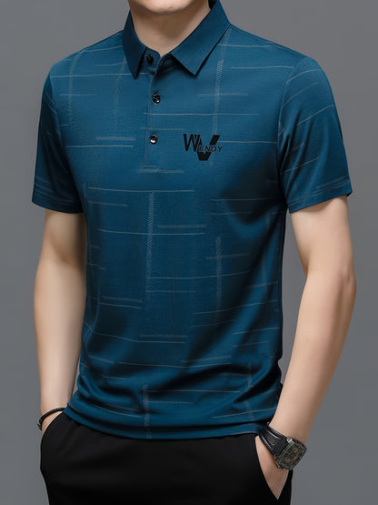 Men'S Summer Golf Shirt - Black Short Sleeve Polo with \