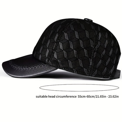 Vintage Style Printed Lambskin Baseball Cap