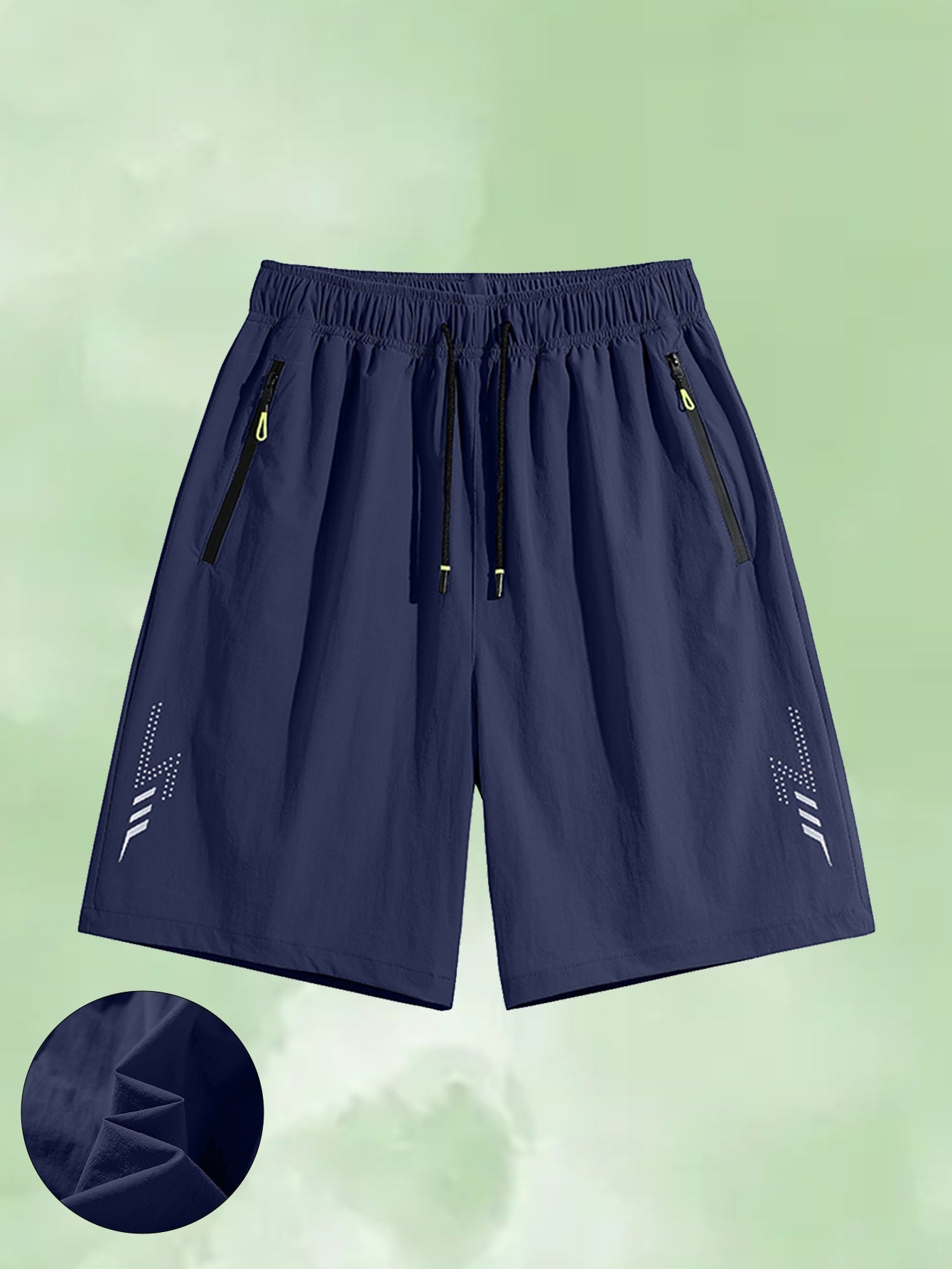 Elson OBM 3pcs Men's Spring\u002FSummer New Sports Shorts with Drawstring Waist and Zip Pocket Design, Suitable for Running and Training, Machine Washable, Spring\u002FSummer Fitness Wear