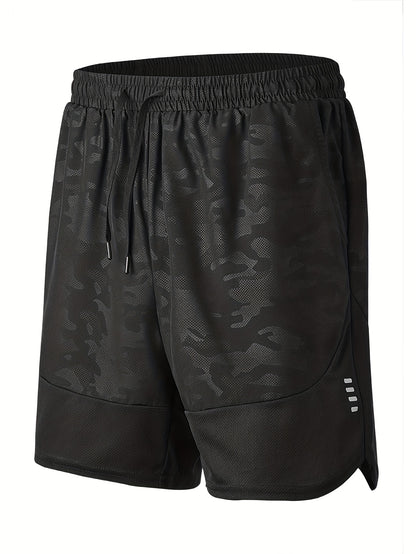 Men's Athletic Shorts - Breathable Polyester, Casual\u002FSporty Style with Pockets, Machine Washable - Perfect for Summer Outings