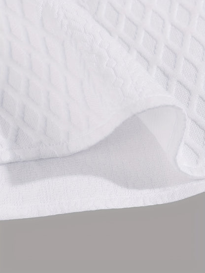 Men's Casual Short Sleeve Golf Shirt - Breathable Striped Pattern, Machine Washable Regular Fit for Summer Outdoor Hiking & Sports, Leisure Clothing | Classic Style | Nontransparent Material