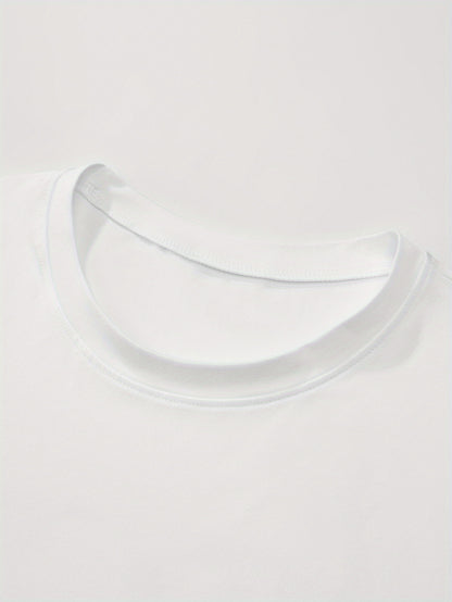 Xingmengzhi OBM Men's California Los Angeles Graphic T-Shirt - White with Green Print, Regular Fit Short Sleeve Casual Tee for Spring Summer Fall, Outdoor & Casual Attire