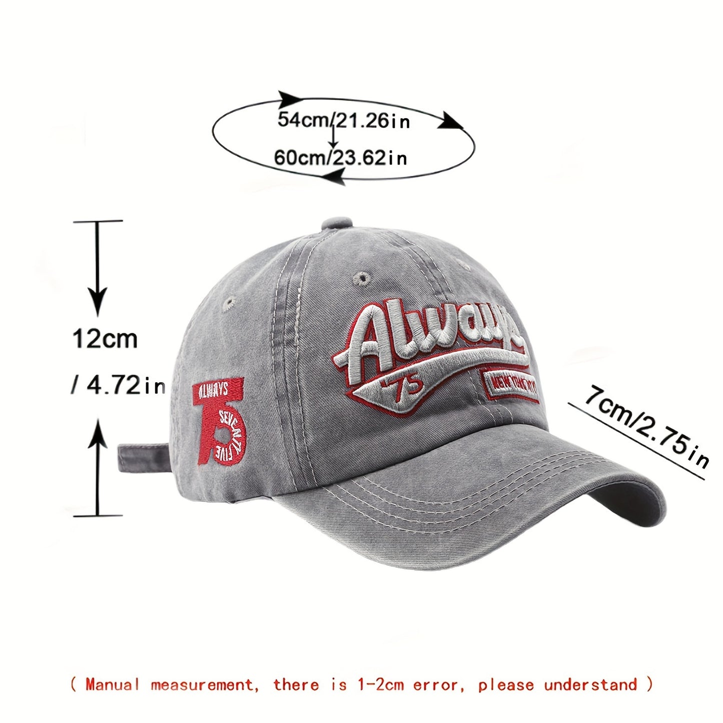 Set of 6 Trendy Embroidered Caps - Lightweight, Uv-Resistant, Sweat-Absorbing, Adjustable, Gender-Neutral Outdoor Hat for Hiking, Traveling, Sports, And Daily Use - Ideal for Both Men And Women