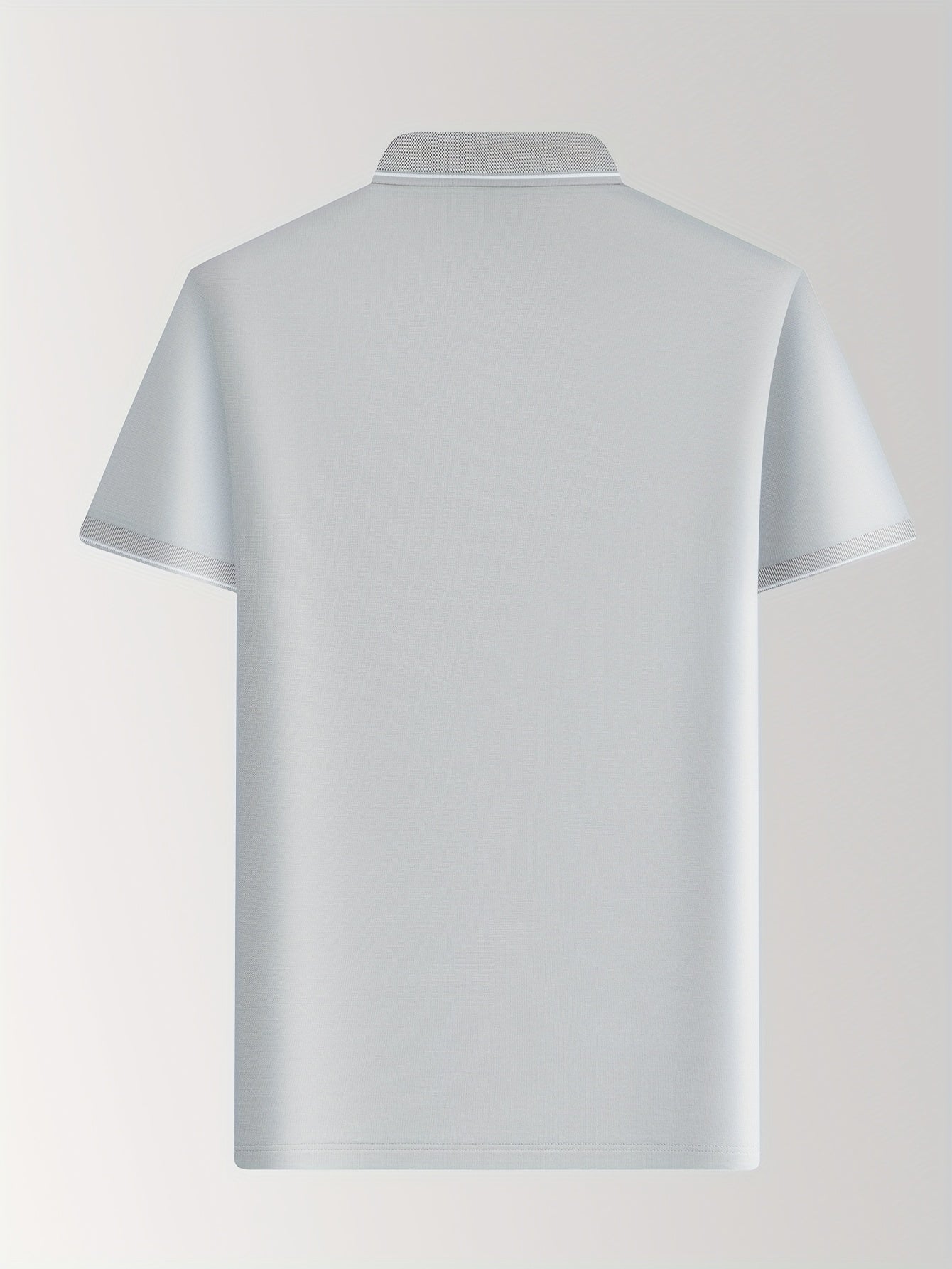 Men'S Casual Summer White Polo Shirt - Breathable, Short Sleeve, 3\u002F4 Length Buttons, Regular Fit, Casual Occasion, Casual Attire | Classic Polo Shirt | Breathable Fabric