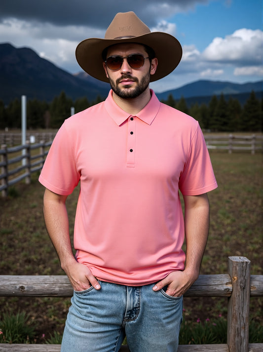 New Summer Solid Color Simple Casual Sports Polo Shirt for Men with a Collar And Short Sleeves.