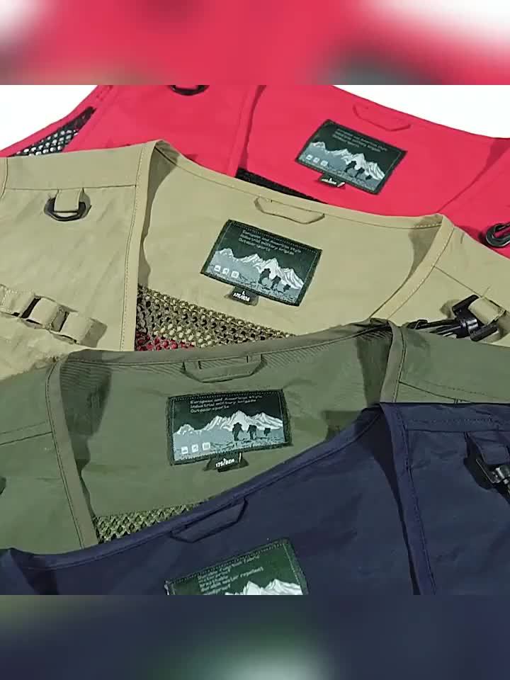 Gilet en Nylon pour Hommes | Conception à Multipoches pour Activités Extérieures | Panneaux en Maille Respirante et Poches Zippées | Polyvalent Toutes Saisons | Idéal pour la Randonnée, la Pêche & l'Entraînement | Durable & Confortable | Vert Olive