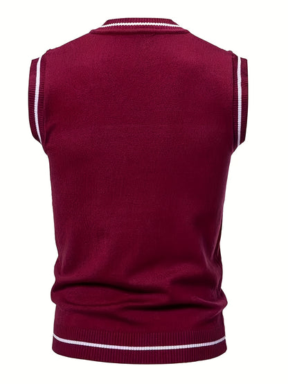 Gilet Homme Nouveau Design Maille Torsadée - Cross-Border