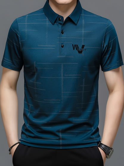 Men'S Summer Golf Shirt - Black Short Sleeve Polo with \